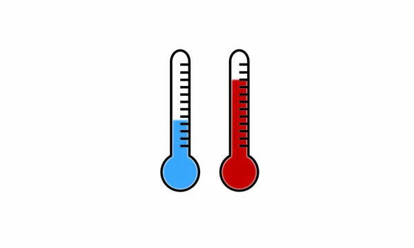 Termometre. Sıcaklığı ölçme aleti. — Stok Vektör