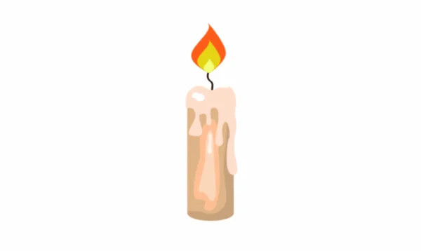 Иллюстрация Горящей Свечи Надежды — стоковый вектор