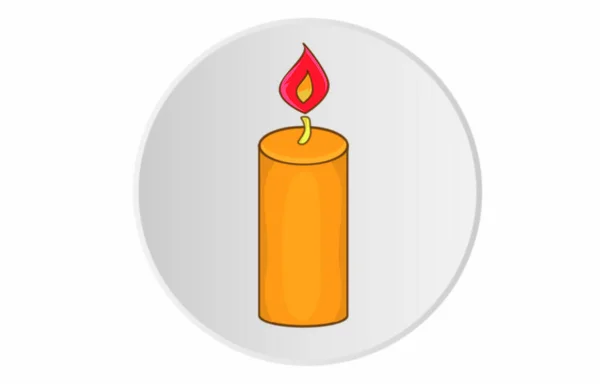 Illustration Candle Hope Lit — Stock Vector