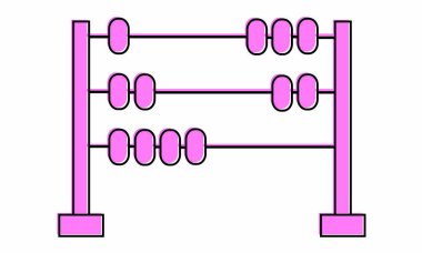 Abaküs simgesi tasarım şablonu izole edildi