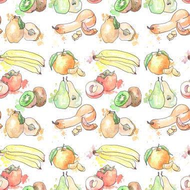 Desen meyve sulu boya stilinde. İzole. 