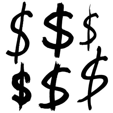 çizilmiş dolar işareti el