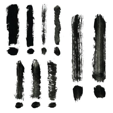 grungy brushstroke. boyalı ünlem işareti  