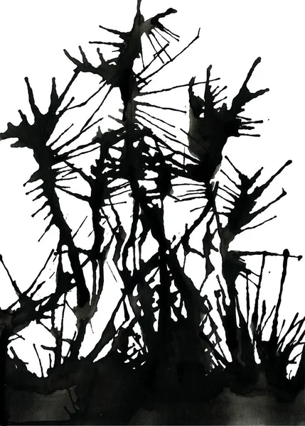 Grungy stropi de cerneală. Fundal artistic splash — Vector de stoc