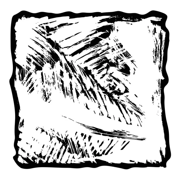 Grungy background. Textura de pincel seco. Textura en blanco y negro — Vector de stock