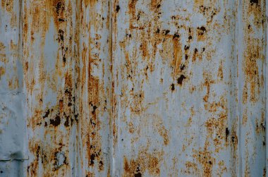 Çatlak mavi boyanmış metal doku geriye doğru