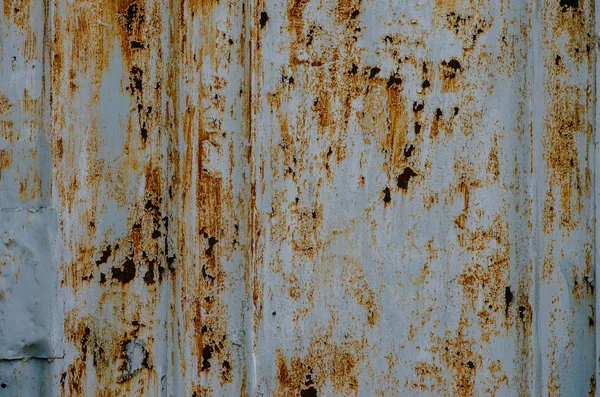 Çatlak mavi boyanmış metal doku geriye doğru