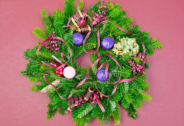 Christmas wreath advent wreath with copy space