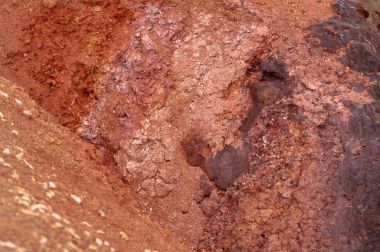 Bauxite mine raw bauxite on surface clipart