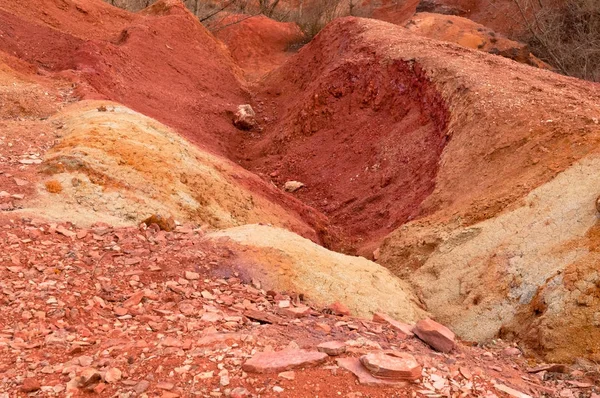 Ayrışma ve yüzey erozyon, erozyona uğramış arazi