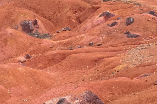 Marslı gibi kırmızı deserty yüzey, yatay — Stok fotoğraf