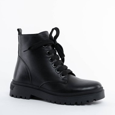 original design women shoe from black nubuck demi season on white background