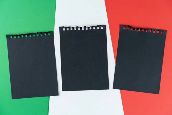 Černá Listina Itálie Truchlení Zákaz Sankce Politika Černý List Notebooku — Stock fotografie