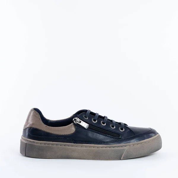 Sneaker Unisex Low Navy Pelle — Foto Stock