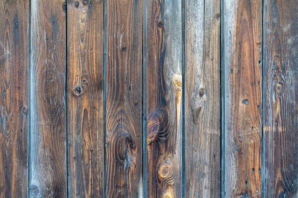 Vieja Cerca Madera Tablones Madera Descoloridos Con Corrosión Puerta Madera — Foto de Stock