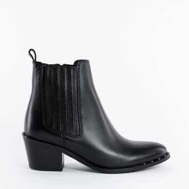 Kadınların sonbahar bilekliği, siyah fermuar topuğu.