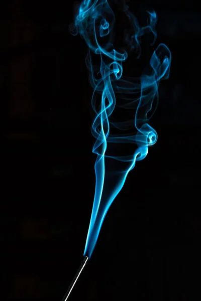 Smoke aroma sticks on black background — Stock Photo, Image