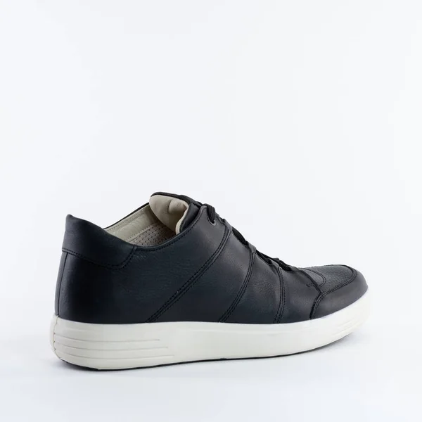 Men Demi Season Warm Low Leather Sneaker White Background See — 스톡 사진