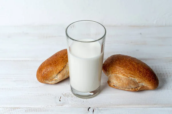 Milk Rye Mini Baguettes Rustic Nutritious Breakfast — Stock Photo, Image