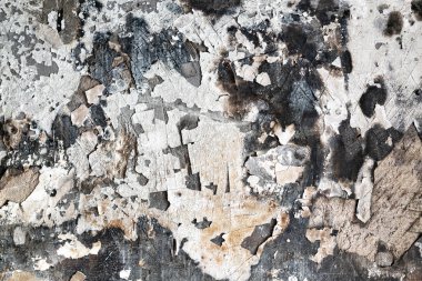 arkaplan siyah duvar yangından sonra soyuluyor