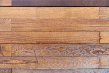 Güzel, kalın ahşap kalaslar kahverengi. Modern ahşap döşeme