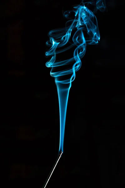 Палочки Аромата Дыма Черном Фоне — стоковое фото