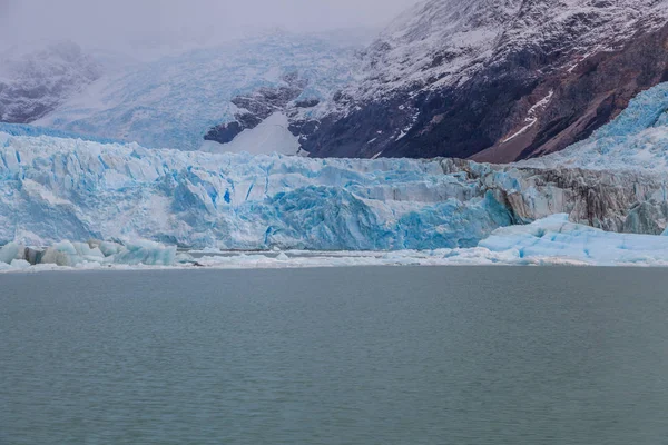 Buzullar Lago Argentino gölünün Los Glaciares Milli Parkı içinde 