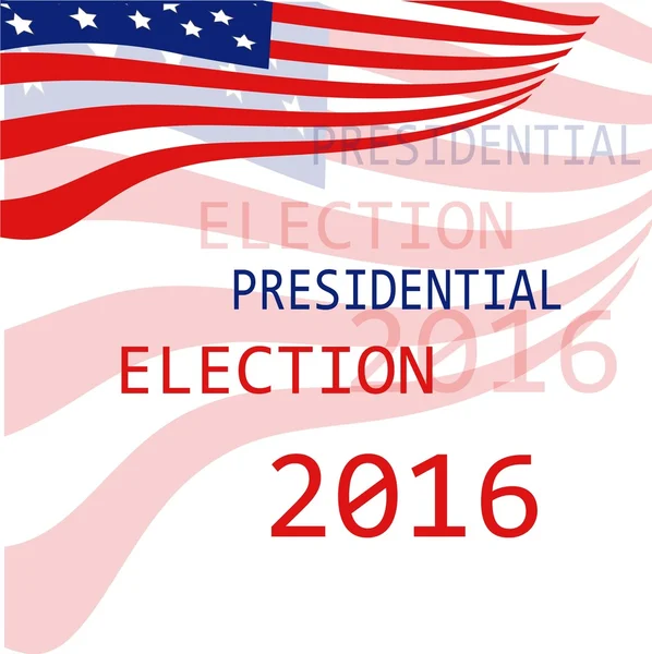 EUA bandeira fundo eleição presidencial 2016, ilustração vetorial — Vetor de Stock