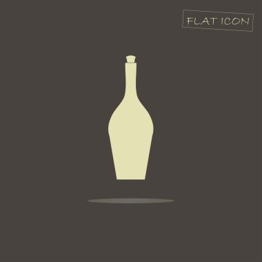 Hafif asma şişe siyah, vektör çizim