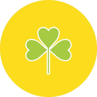 St Patrick's day düz simgeler, yonca yaprağı hisse senedi vektör çizim set