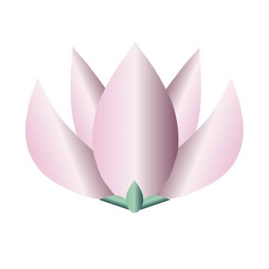 Beyaz hisse senedi vektör çizim üzerinde pembe lotus veya nilüfer çiçek