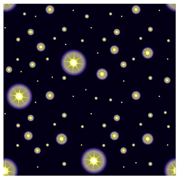 Illustrazione vettoriale senza soluzione di continuità del cielo notturno stellato — Vettoriale Stock