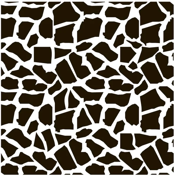 Naadloze monochroom giraffe huid textuur voorraad vectorillustratie — Stockvector