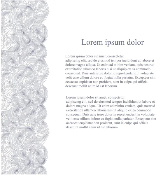 Modèle monochrome fond Lorem ipsum mince ligne noire, cercle illustration vectorielle de stock — Image vectorielle