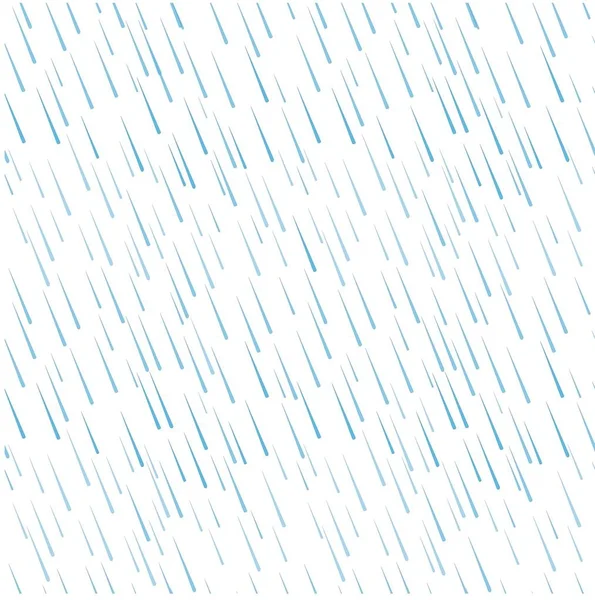 Seamless pattern of blue rain water drops on white, stock vector illustration — Stock Vector