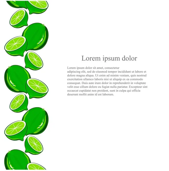 Фон Безшовним Зеленим Вапном Малювання Візерунком Ручної Роботи Lorem Ipsum — стоковий вектор