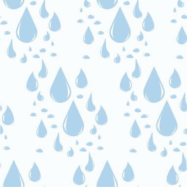 Beyaz, sanat tasarımı element vektör illüstrasyonuna kusursuz mavi yağmur damlaları