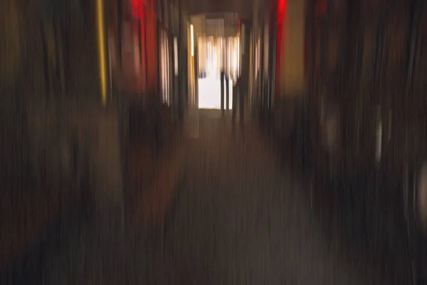 Il corridoio guarda con sfocatura radiale — Foto Stock