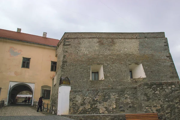 Entrance to Ukrainian castle Palanok — Stock Photo, Image