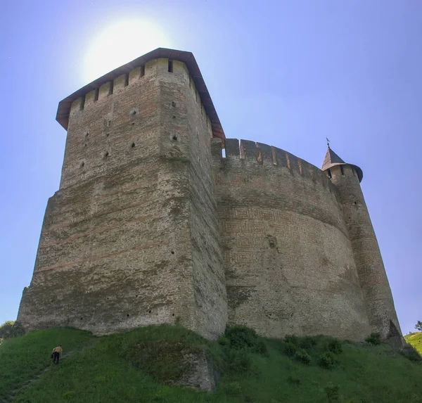 Forteresse de Hotyn sur la rivière Dniester — Photo