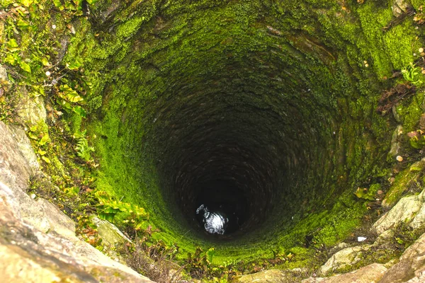 moss ile eski derin kuyuyu