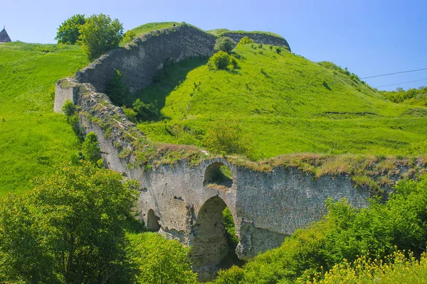 A Dnyeszter folyó Hotyn-erőd — Stock Fotó