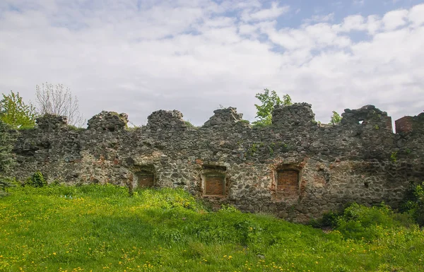 Mur de pierre du château médiéval — Photo