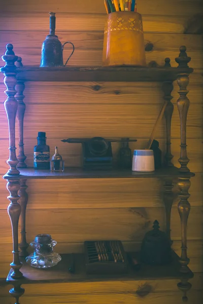 Средневековая комната писателя — стоковое фото