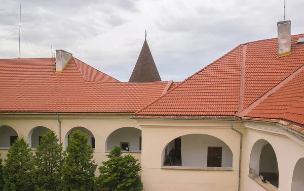 The stone tower wall and tower of old castle Palanok — Stock Photo, Image