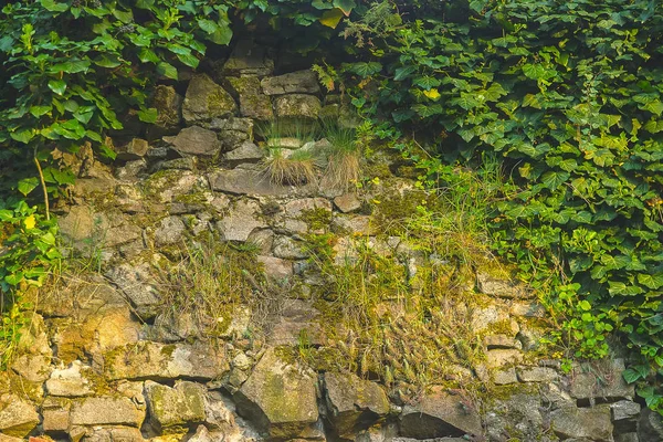 Parede de pedra do castelo medieval — Fotografia de Stock