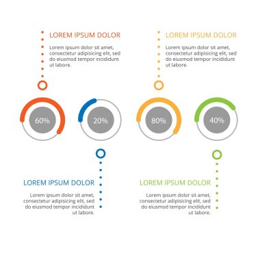 İş Vektörü İllüstrasyonu için Infographic Şablonları.