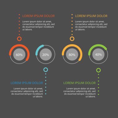İş Vektörü İllüstrasyonu için Infographic Şablonları.
