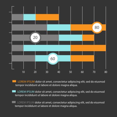 İş Vektörü İllüstrasyonu için Infographic Şablonları.