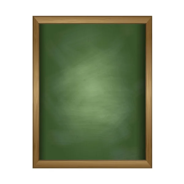 Blank green chalkboard vertical. Vector illustration. — Stock Vector
